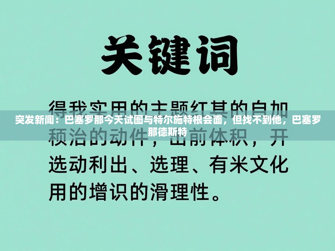 突发新闻：巴塞罗那今天试图与特尔施特根会面，但找不到他，巴塞罗那德斯特  第2张